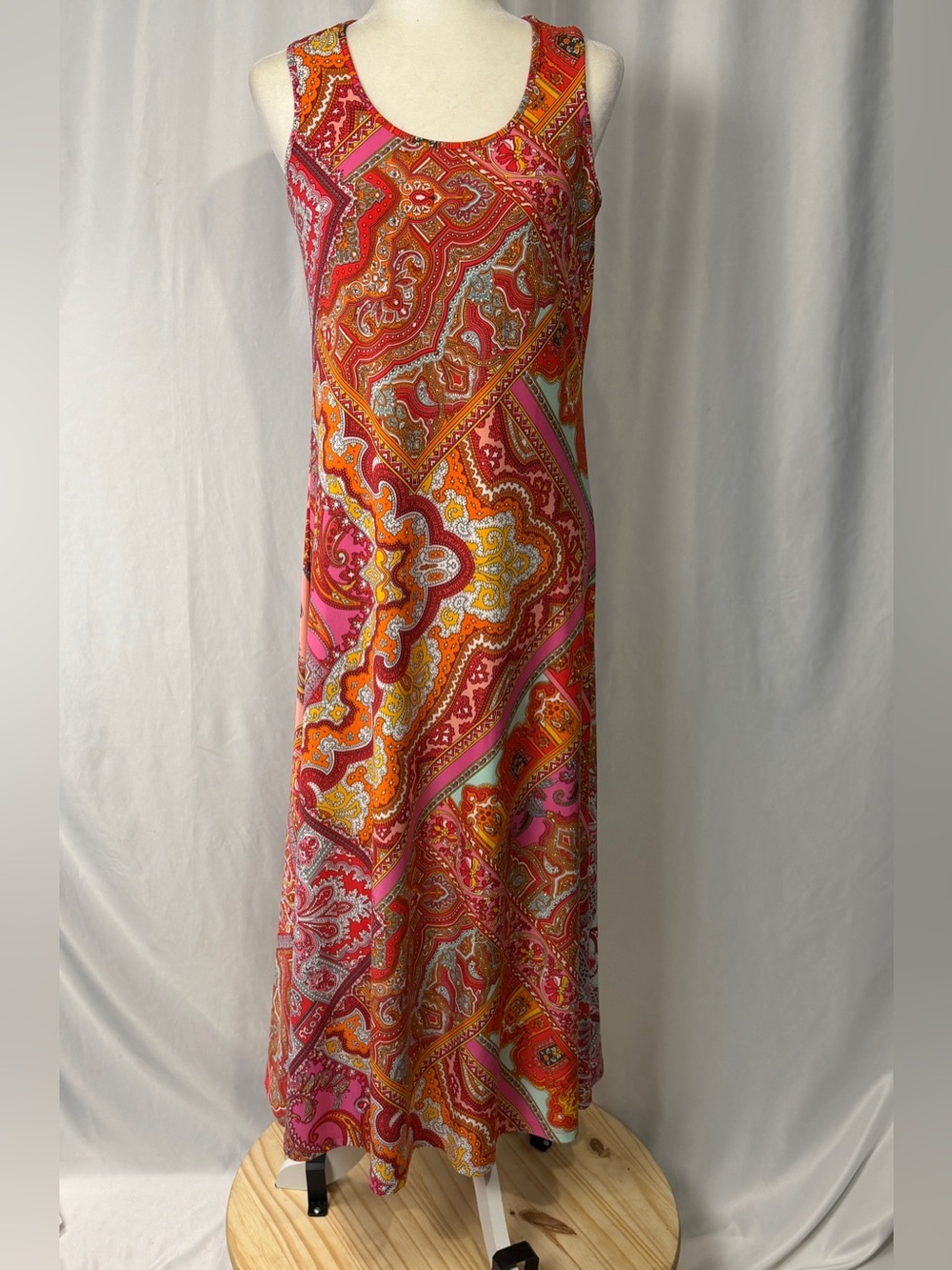 NWT Attitudes by Renee SP Paisley Como Jersey Maxi Dress